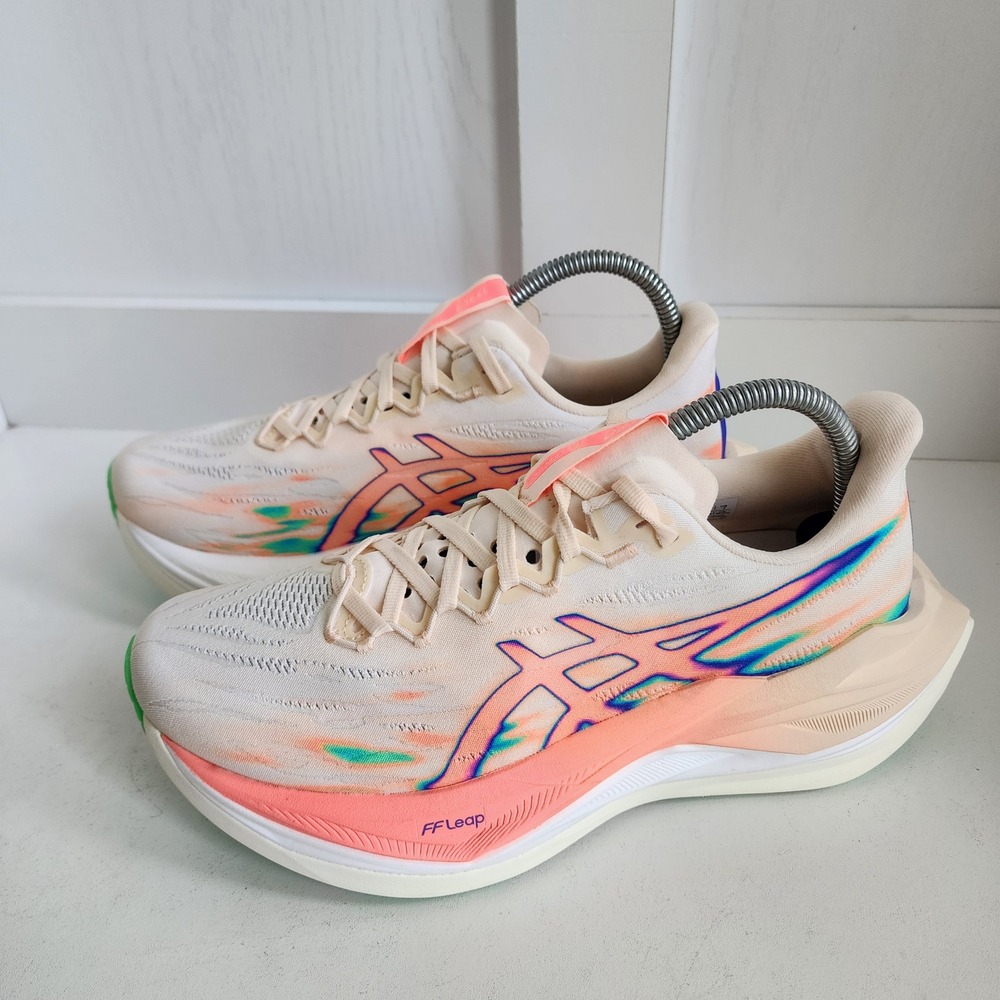 Asics Superblast 3 Women 7 Seashell Sun Coral Running Shoes 1013A177 VGUC